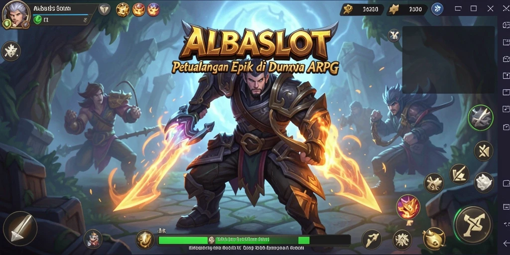 Tampilan seru dari gameplay ALBASLOT yang penuh aksi.