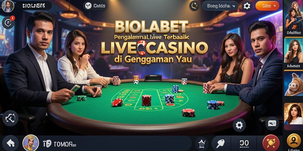 Tampilan gameplay Live Casino yang mendebarkan dan interaktif di BIOLABET.