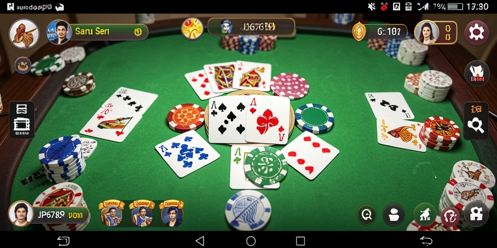 Screenshot gameplay seru dalam permainan Gaple di JP6789.