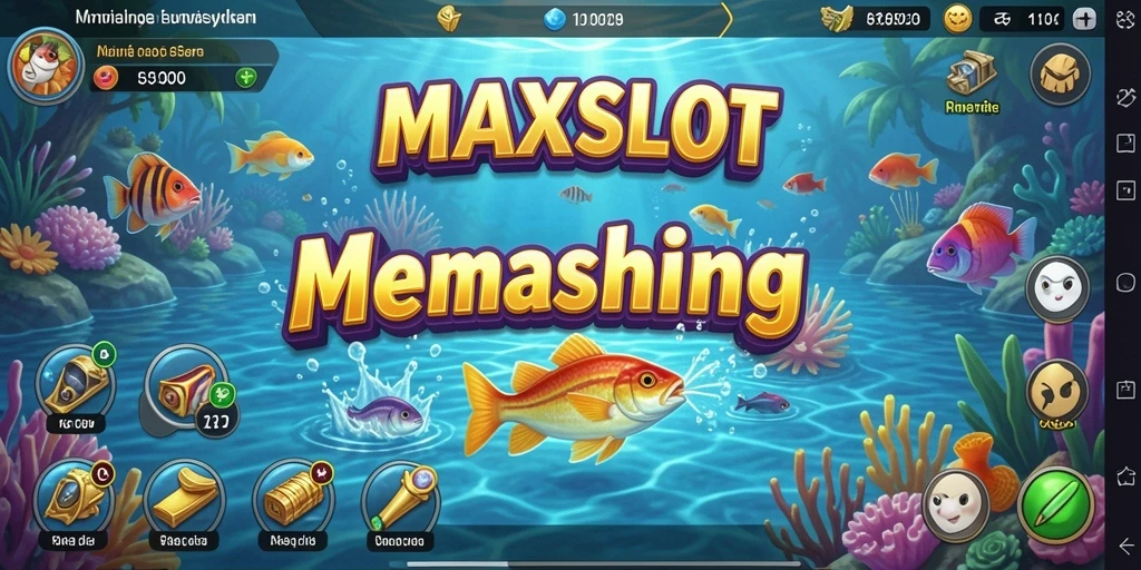 Gameplay MAXSLOT yang menampilkan aksi memancing yang seru.