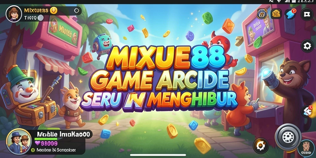 Tampilan gameplay MIXUE88 yang penuh warna dan seru.