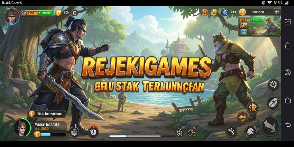 Tangkapan layar menunjukkan aksi seru dalam REJEKIGAMES.